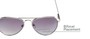 Detail of The Bond Bifocal Reading Sunglasses in Silver with Smoke