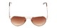 Front of The Bond Bifocal Reading Sunglasses in Gold with Amber