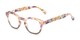 Angle of The Bouquet in Orange Floral Multi, Women's Round Reading Glasses