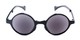 Front of The Brayton Folding Reading Sunglasses in Black with Smoke