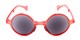 Front of The Brayton Folding Reading Sunglasses in Red with Smoke