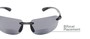 Detail of The Breaker Bifocal Reading Sunglasses in Black with Smoke Lenses