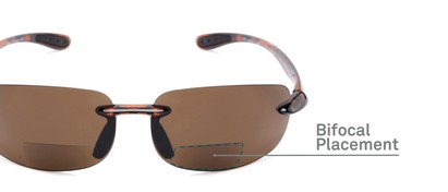 Detail of The Breaker Bifocal Reading Sunglasses in Tortoise with Amber Lenses
