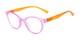 Angle of The Breeze in Hot Pink/Orange, Women's Round Reading Glasses
