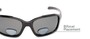 Detail of The Bridgewater Polarized Bifocal Reading Sunglasses in Glossy Black with Smoke