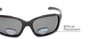 Detail of The Bridgewater Polarized Bifocal Reading Sunglasses in Matte Black with Smoke