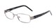 Angle of Brightwood by felix + iris in Gunmetal Grey, Women's and Men's Rectangle Reading Glasses