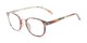 Angle of The Brie in Orange/Black Floral, Women's Round Reading Glasses