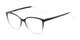 Angle of The Bristol in Clear Fade, Women's Cat Eye Reading Glasses