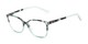 Angle of The Bristol in Mint Green Fade, Women's Cat Eye Reading Glasses