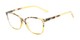 Angle of The Bristol in Yellow Fade, Women's Cat Eye Reading Glasses