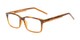 Angle of The Brock - Foster Grant for Readers.com in Brown Stripe Fade, Men's Rectangle Reading Glasses