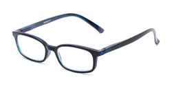 Angle of The Brookside in Dark Blue, Women's and Men's Rectangle Reading Glasses