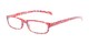 Angle of The Buttercup in Red Floral, Women's Rectangle Reading Glasses