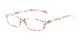 Angle of The Buttercup in White Floral, Women's Rectangle Reading Glasses