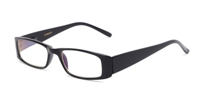 Angle of The Byron Computer Reader in Black, Women's and Men's Rectangle Reading Glasses