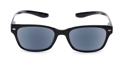 Front of The Cabo Hanging Reading Sunglasses in Black with Smoke