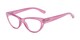 Angle of The Calliope in Purple, Women's Cat Eye Reading Glasses
