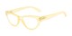 Angle of The Calliope in Yellow, Women's Cat Eye Reading Glasses