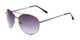 Angle of The Caribbean Bifocal Reading Sunglasses in Grey with Smoke, Women's and Men's Aviator Reading Sunglasses