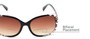 Detail of The Cassia Bifocal Reading Sunglasses in Black Leopard with Amber