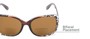 Detail of The Cassia Bifocal Reading Sunglasses in Brown Leopard with Amber