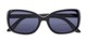 Folded of The Cassia Bifocal Reading Sunglasses in Black with Smoke