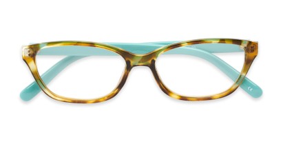 Folded of The Catherine in Green Tortoise/Mint