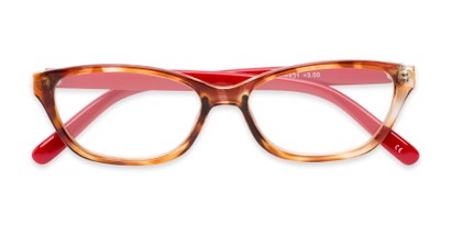 Folded of The Catherine in Brown Tortoise/Red