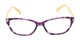 Front of The Catherine in Purple Tortoise/Yellow
