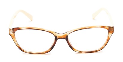 Front of The Catherine in Brown Tortoise/Yellow