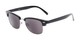 Angle of The Cayman Reading Sunglasses in Black/Silver with Smoke, Women's and Men's Browline Reading Sunglasses