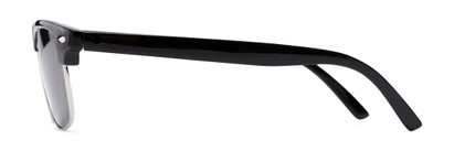 Side of The Cayman Reading Sunglasses in Black/Silver with Smoke