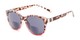 Angle of The Cecily Bifocal Reading Sunglasses in Tortoise/Pink with Smoke, Women's and Men's Round Reading Sunglasses