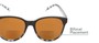 Detail of The Cecily Bifocal Reading Sunglasses in Black/Tortoise with Amber