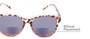 Detail of The Cecily Bifocal Reading Sunglasses in Tortoise/Pink with Smoke