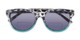 Folded of The Cecily Bifocal Reading Sunglasses in Tortoise/Teal with Smoke