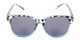Front of The Cecily Bifocal Reading Sunglasses in Tortoise/Teal with Smoke