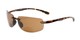 Angle of The Cedric Polarized Bifocal Reading Sunglasses in Tortoise with Amber, Men's Sport & Wrap-Around Reading Sunglasses