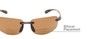 Detail of The Cedric Polarized Bifocal Reading Sunglasses in Brown with Amber