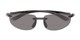 Folded of The Cedric Polarized Bifocal Reading Sunglasses in Black with Smoke