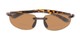 Folded of The Cedric Polarized Bifocal Reading Sunglasses in Tortoise with Amber