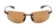 Front of The Cedric Polarized Bifocal Reading Sunglasses in Brown with Amber