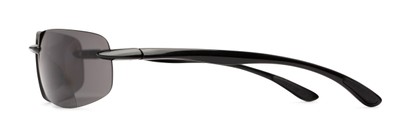 Side of The Cedric Polarized Bifocal Reading Sunglasses in Black with Smoke