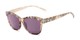 Angle of The Celine Reading Sunglasses in Tan with Smoke, Women's Cat Eye Reading Sunglasses