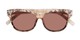 Folded of The Celine Reading Sunglasses in Tan with Amber