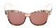 Front of The Celine Reading Sunglasses in Tan with Amber