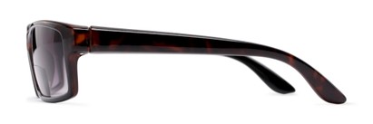 Side of The Champion Bifocal Reading Sunglasses in Tortoise with Smoke
