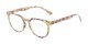 Angle of The Chapter Bifocal in Marbled Grey/Brown, Women's and Men's Round Reading Glasses