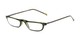 Angle of The Charm in Green, Women's and Men's Rectangle Reading Glasses